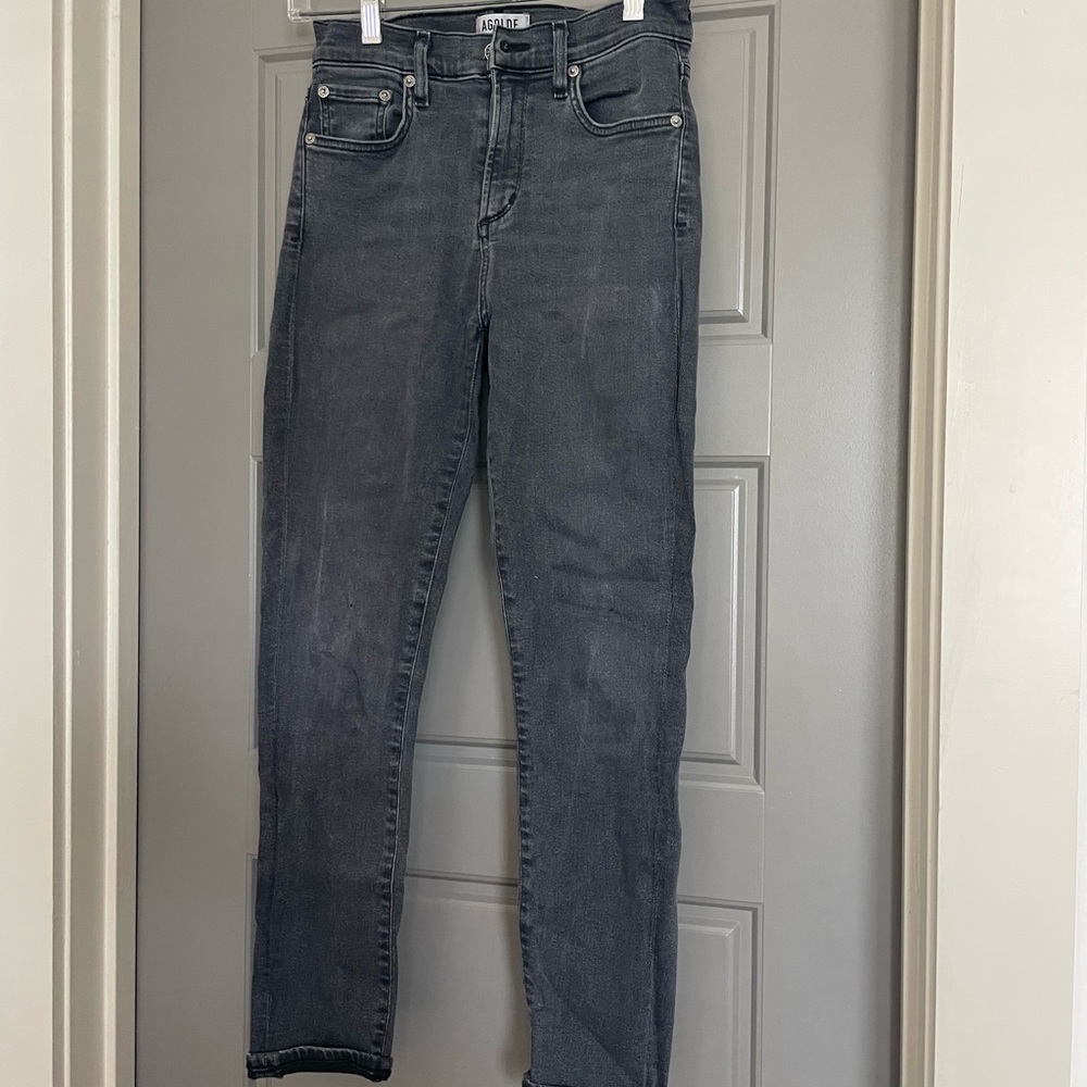 Agolde black skinny jeans